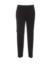 Pinko Bello Cigarette Pants In Milano Stitch In Black