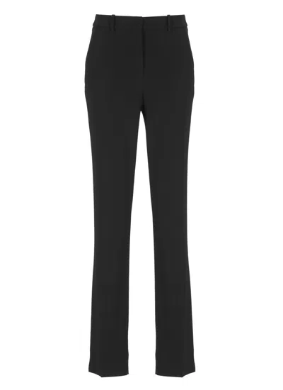 Pinko Zippered Casual Pants In Black