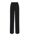 Pinko Wide-leg High Waist Trousers With Side Pockets In Black