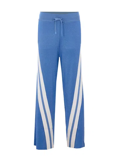Pinko Sports Pants With Stripes In Blue