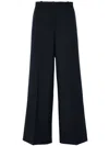 Pinko Blue Flared Wool Blend Benedetti Pants In Blue
