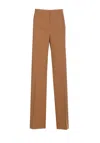 Pinko Tailored Trousers With Belt Loops And Pockets In Brown