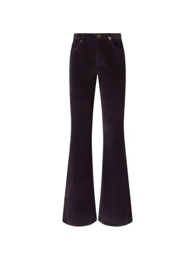 Pinko Flared Corduroy Trousers In Black
