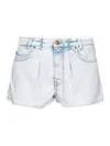 Pinko Light-coloured Denim Shorts In Dark Wash