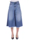 Pinko Trousers In Denim Medio Blu