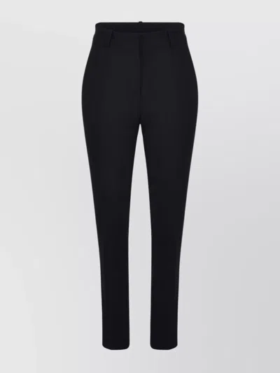 Pinko Trousers Front Pleated Belt Loops In Black