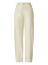 Pinko Soft Touch Leather-effect Balloon Trousers In Gold