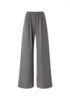 Pinko Wide-leg Trousers With Pockets And Elastic In Gray