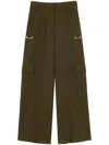 Pinko Pelaggi Flared Trousers In Green