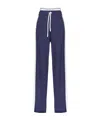 Pinko Trousers In Wide Line In Blue