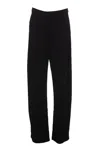 Pinko High-waisted Crepe Trousers In Black
