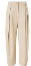 Pinko Tailored Fit Wide Leg Pants In Neutral
