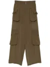 Pinko Transparent Georgette Cargo Pants In Multicolor