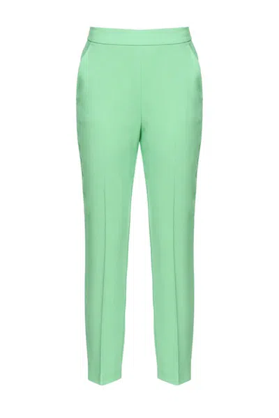 Pinko Pleated Trousers With Side Pockets And Belt Loops In Multicolor