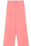 Pinko Wide-leg Trousers With Concealed Fastening In Multicolor