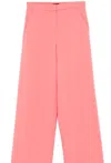 Pinko Wide-leg Trousers With Concealed Fastening In Multicolor