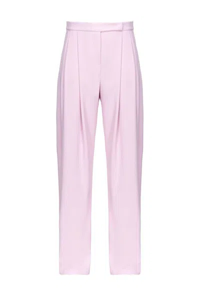 Pinko Wide-leg Crepe Trousers In Pink
