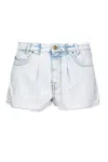 Pinko Light-coloured Denim Shorts In Blue