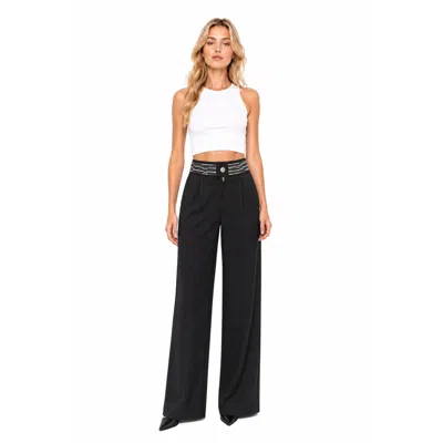 Pinko Trousers In Nero Limousine Nero