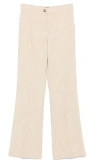 Pinko Flared Trousers With Front Button In Neutral