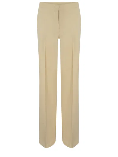 Pinko Trousers  Jacopone Made Of Linen Blend. In Giallo Chiaro