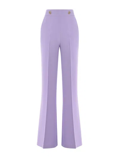 Pinko Trousers  "sbozzare" In Lilac