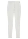 Pinko Tailored White Trousers With Side Pockets In White