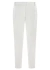 Pinko Tailored White Trousers With Side Pockets In White