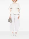 Pinko Drawstring Balloon Pants In White