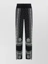 Pinko Pantalon À Imprimé Bandana Ample Et Léger In Black