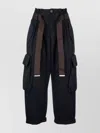 Pinko High-waist Cropped Cargo Trousers