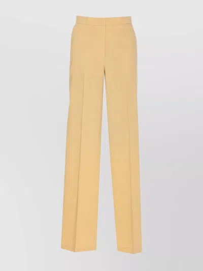 Pinko Trousers With Back Pockets And Belt Loops In Yellow