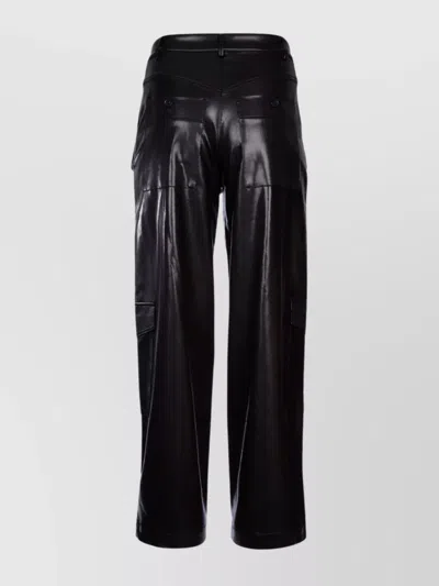 Pinko Trousers With Belt Loops And Cargo Pockets In Black