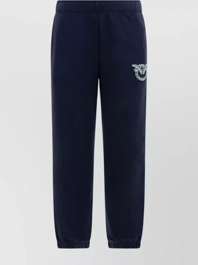 Pinko Trousers With Elastic Waistband And Side Pockets In Blue