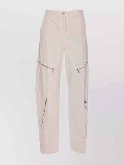 Pinko Trousers With Various Pocket Styles And Zips In Pink