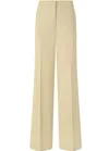 Pinko Wide-leg Trousers With Tailored Silhouette And High Waist In Yellow