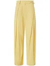 Pinko Pantalon Large Avec Pattes À La Taille In Yellow
