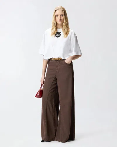 Pinko T-shirt Jersey Logo Ss26 In White