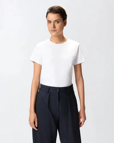 Pinko T-shirt Jersey Patch Ss26 In White