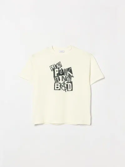 Pinko T-shirt Kids Color White In Neutral