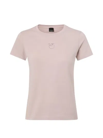 Pinko T-shirt With Love Birds Logo In Pink