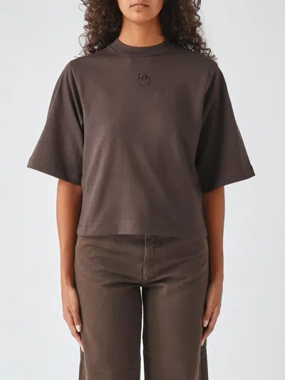 Pinko T-shirt Woman Color Dark In Brown