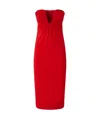 Pinko Strapless Mini Dress In Red