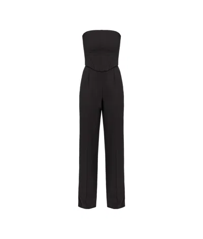 Pinko Strapless Jumpsuit In Black