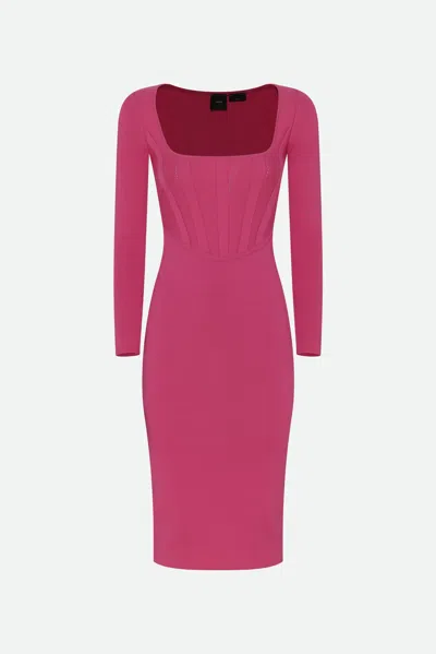 Pinko Tubino Midi Fucsia In Rosa