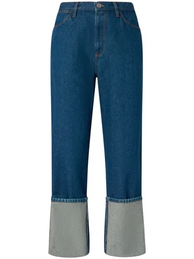 PINKO TURN-UP STRAIGHT JEANS