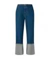 Pinko Turn-up Straight Jeans In Rinse Wash