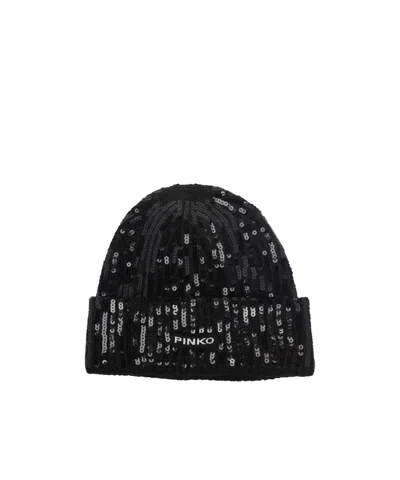 Pinko Turn-up Hat In Black