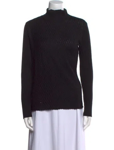 Pre-owned Pinko Turtleneck Sweater In Black