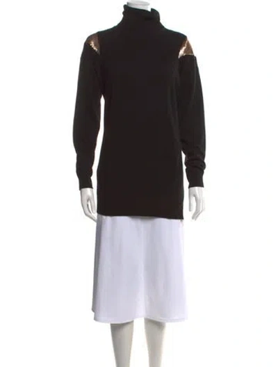 Pre-owned Pinko Turtleneck Sweater In Black